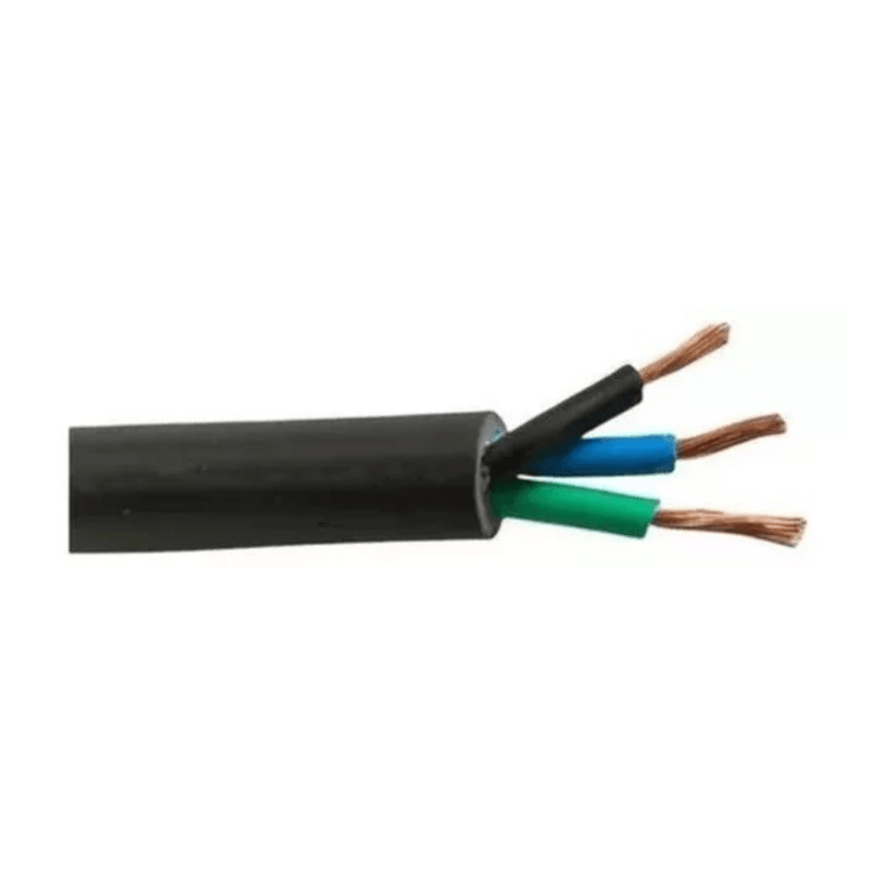 Cabo Pp 3x0,75mm2 Preto Flexível - 3 Vias De 0,75 - 30 Mts