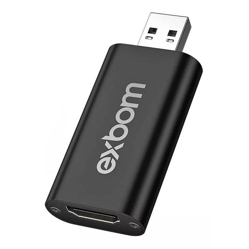 PLACA VIDEO CAPTURA USB MACHO X HDMI FEMEA EXBOM